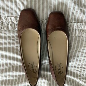 Hush Puppies Women's Brown with a small wedge. Wore once